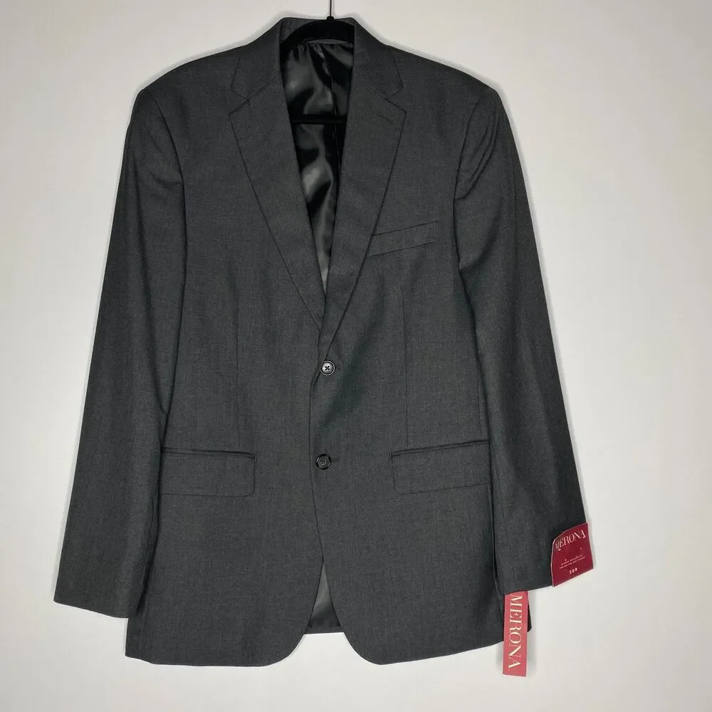 New Merona Classic Relaxed Fit Two Button Suit Jacket Men's Size 38R